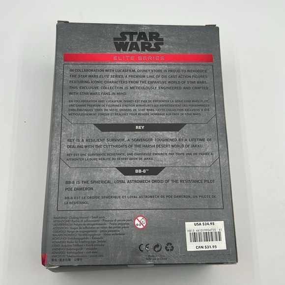 Disney Star Wars Rey and BB-8 Action Figure Set Dicast Elite Series New in Box! - Picture 7 of 7